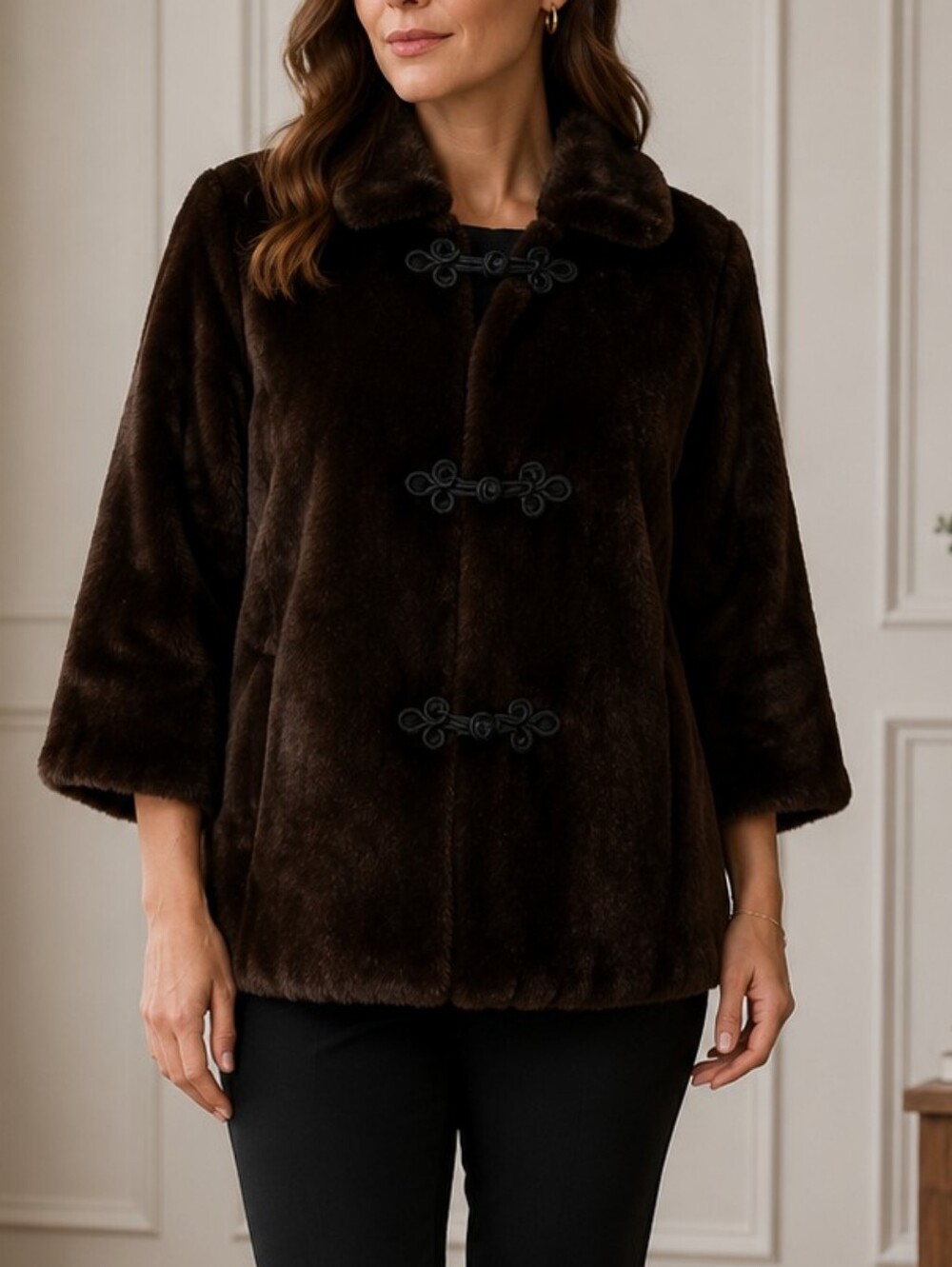 LA MAISON DE LA FAUSSE FOURRURE PARIS | Women’s Chocolate Brown Faux Fur Coat